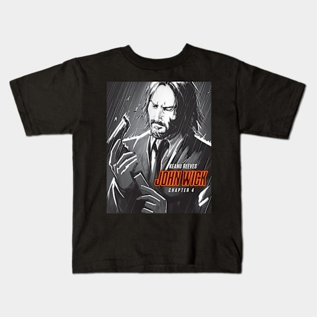 John Wick Movie, John Wick Chapter 4, John Wick Movies Kids T-Shirt by IchiVicius